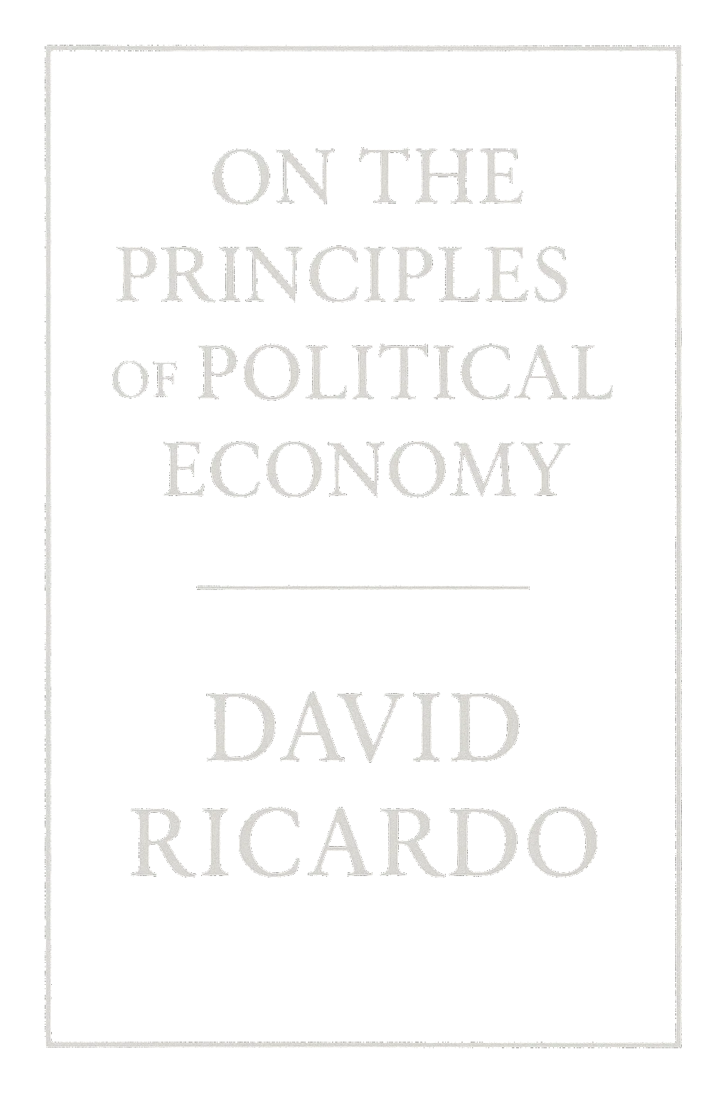 On The Principles of Political Economy